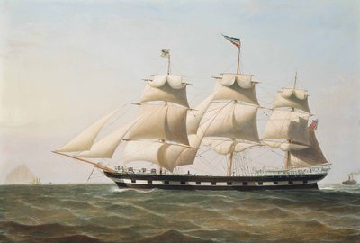 Het volgetuigde schip door William Clark